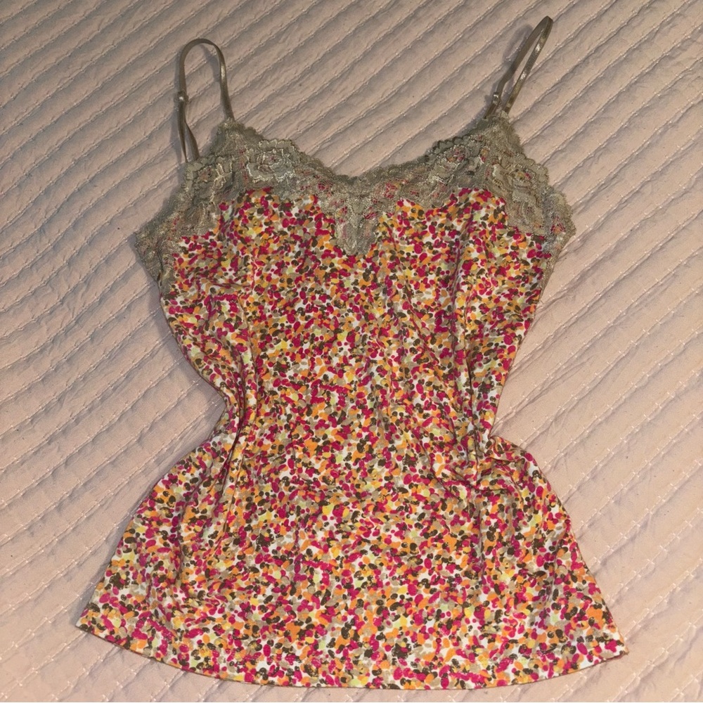 Pink patterned cami top